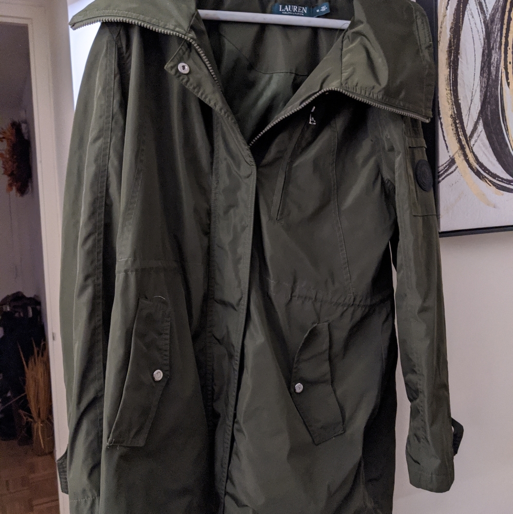 Ralph Lauren Olive Green Windbreaker / Rain Coat